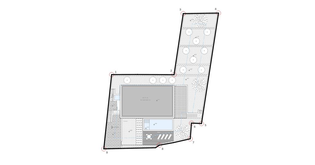 koncept suvremene obiteljske kuće u mediteranskom krajoliku