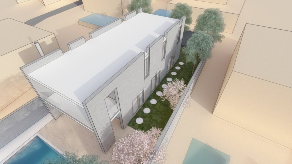 moderna vila na Makarskoj rivijeri u mediteranskom okruženju