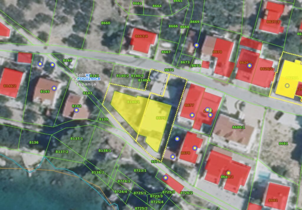 kupnja građevinskog zemljišta u Dalmaciji prikaz područja mogućnosti gradnje